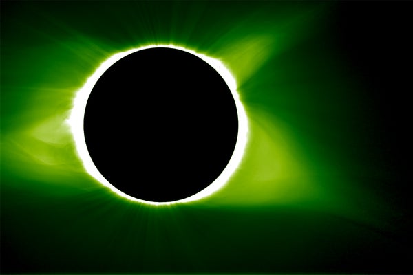 The Sun's corona in green-wavelength visible light