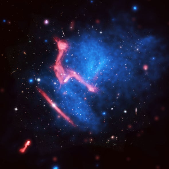 When Galaxy Clusters Crash, Light Warps and Particles Fly