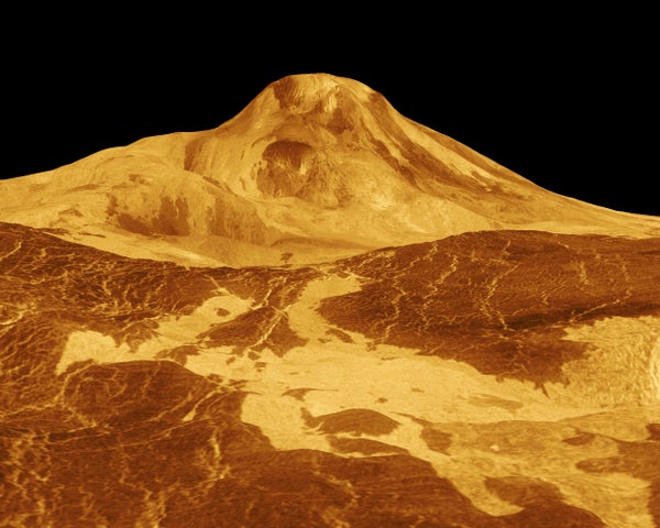 Maat Mons, a large volcano on Venus.