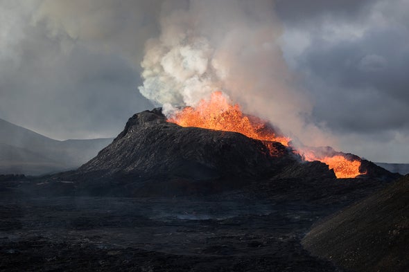 See Iceland Aglow in Volcanic Eruptions