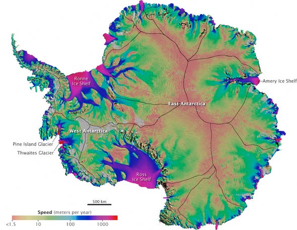 Motion of Antarctic Ice Rivers Mapped* - Scientific American