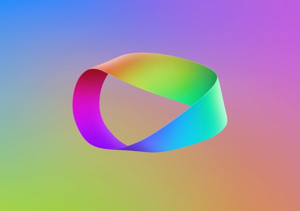 Multi coloured infinity mobius curve