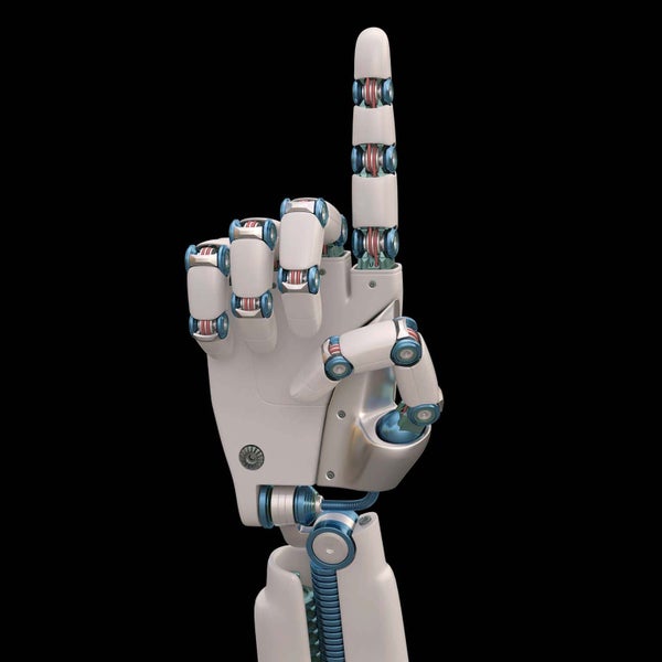 Robot hand.