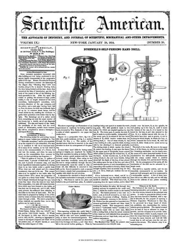 Scientific American Magazine Vol 9 Issue 20