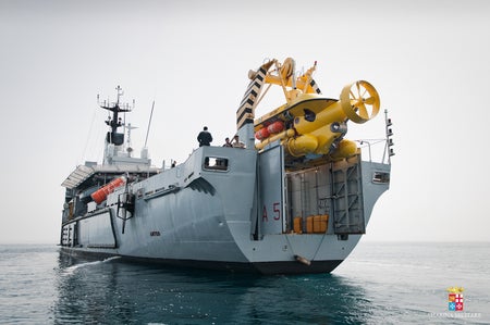 An Italian Navy submersible