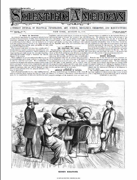 Scientific American Magazine Vol 39 Issue 8