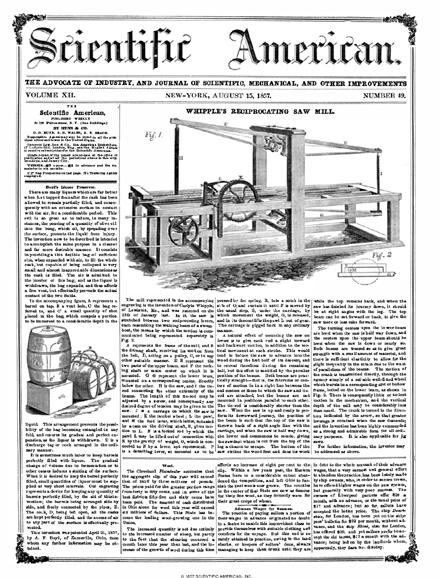 Scientific American Magazine Vol 12 Issue 49