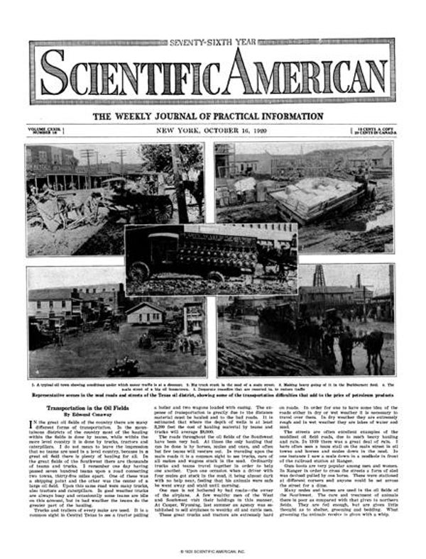 Scientific American Magazine Vol 123 Issue 16