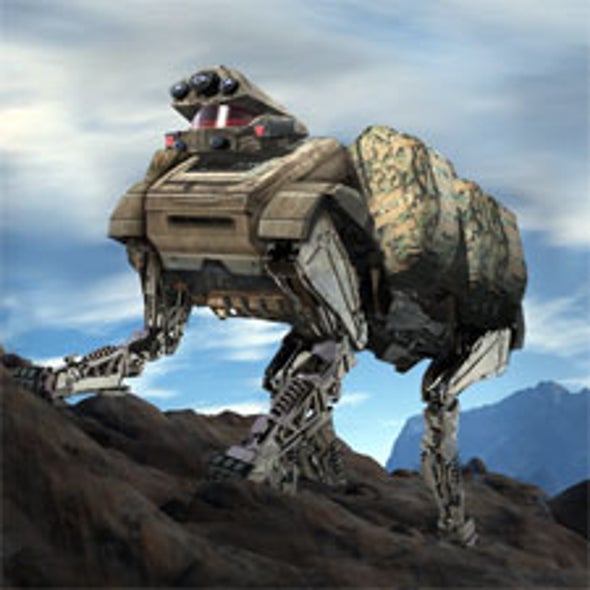 Robot Pack Mule to Carry Loads for G.I.s on the Move