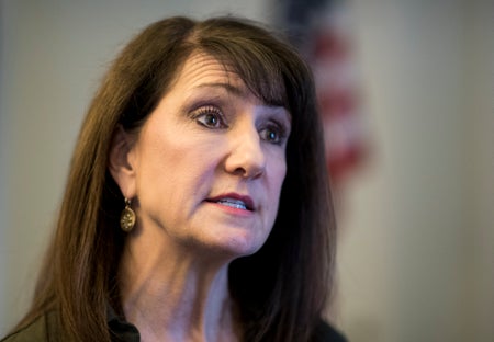 U.S Representative Marie Newman speaking.