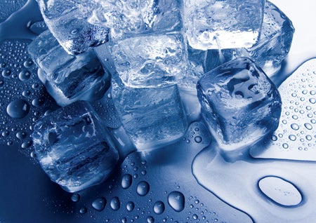 Melting ice cubes