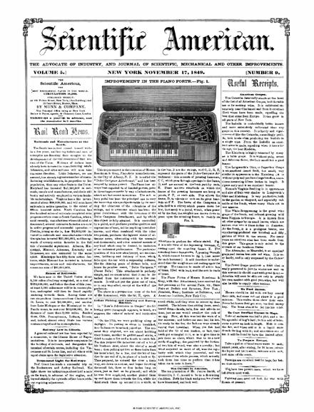 Scientific American Magazine Vol 5 Issue 9