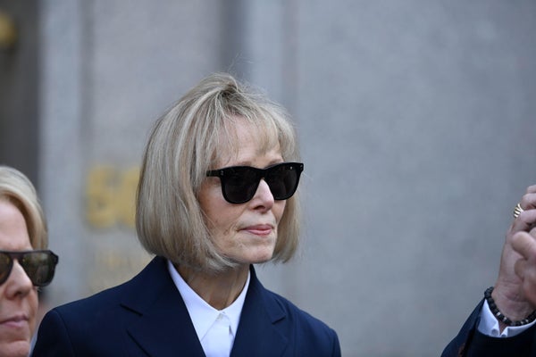 E. Jean Carroll wearing dark sunglasses