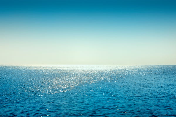 Ocean surface w/ sun
