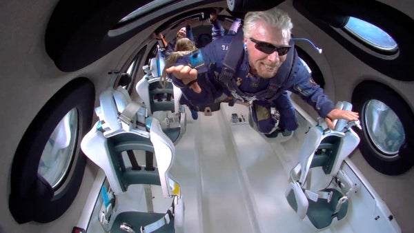 Richard Branson in space
