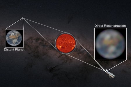 Technical drawing of exoplanet