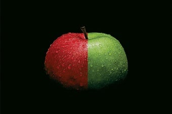 Red green apple