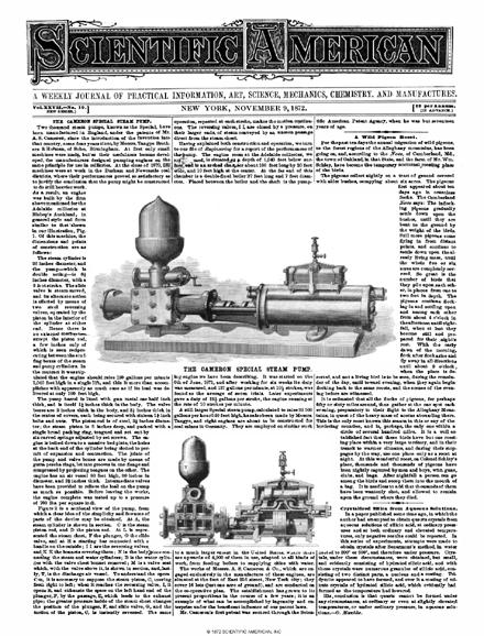 Scientific American Magazine Vol 27 Issue 19
