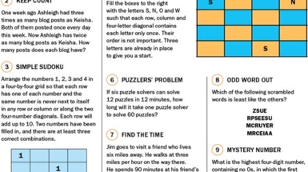 Can You Solve These Mensa Puzzles? - Scientific American