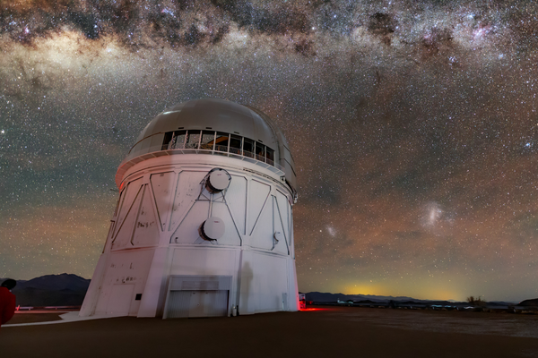 The Milky Way viewed over a giant telescope