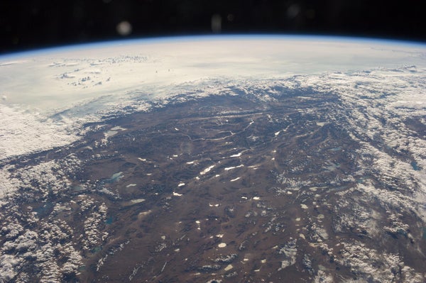 The Tibetan Plateau, as seen from the International Space Station.