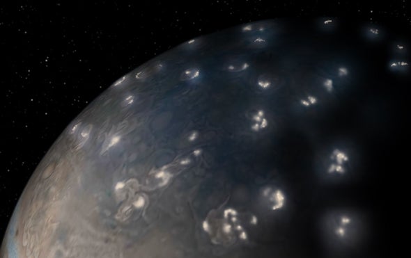Jupiter Crackles with Polar Lightning