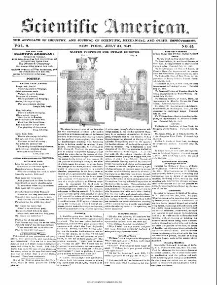 Scientific American Magazine Vol 2 Issue 45