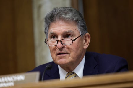 Joe Manchin during a Senate hearing