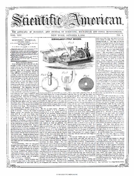 Scientific American Magazine Vol 14 Issue 5