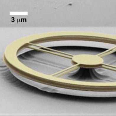 Nanodevices Bend under the Force of Light