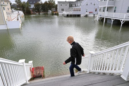 flooded neighborhood