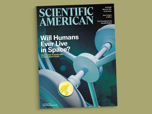 Cover of Scientific American's October 2023 issue.