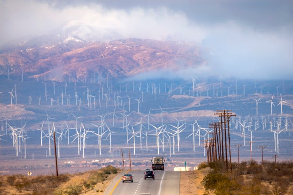 Bakersfield Wind Farm under Fog