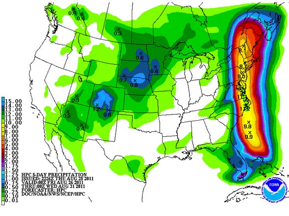 Hurricane Irene Moving in on Carolinas - Scientific American