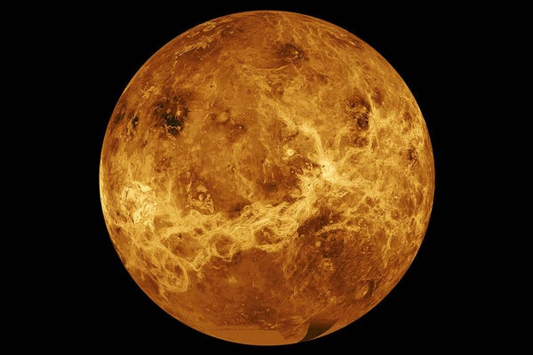 Planet Venus seen from space.