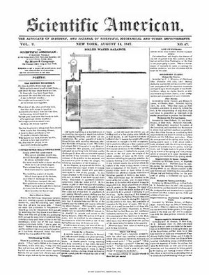 Scientific American Magazine Vol 2 Issue 47