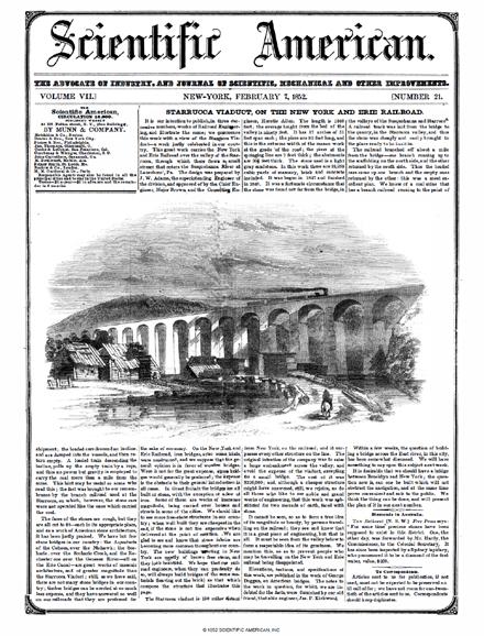 Scientific American Magazine Vol 7 Issue 21