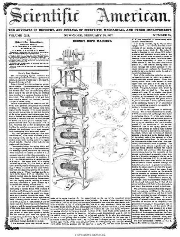 Scientific American Magazine Vol 12 Issue 25