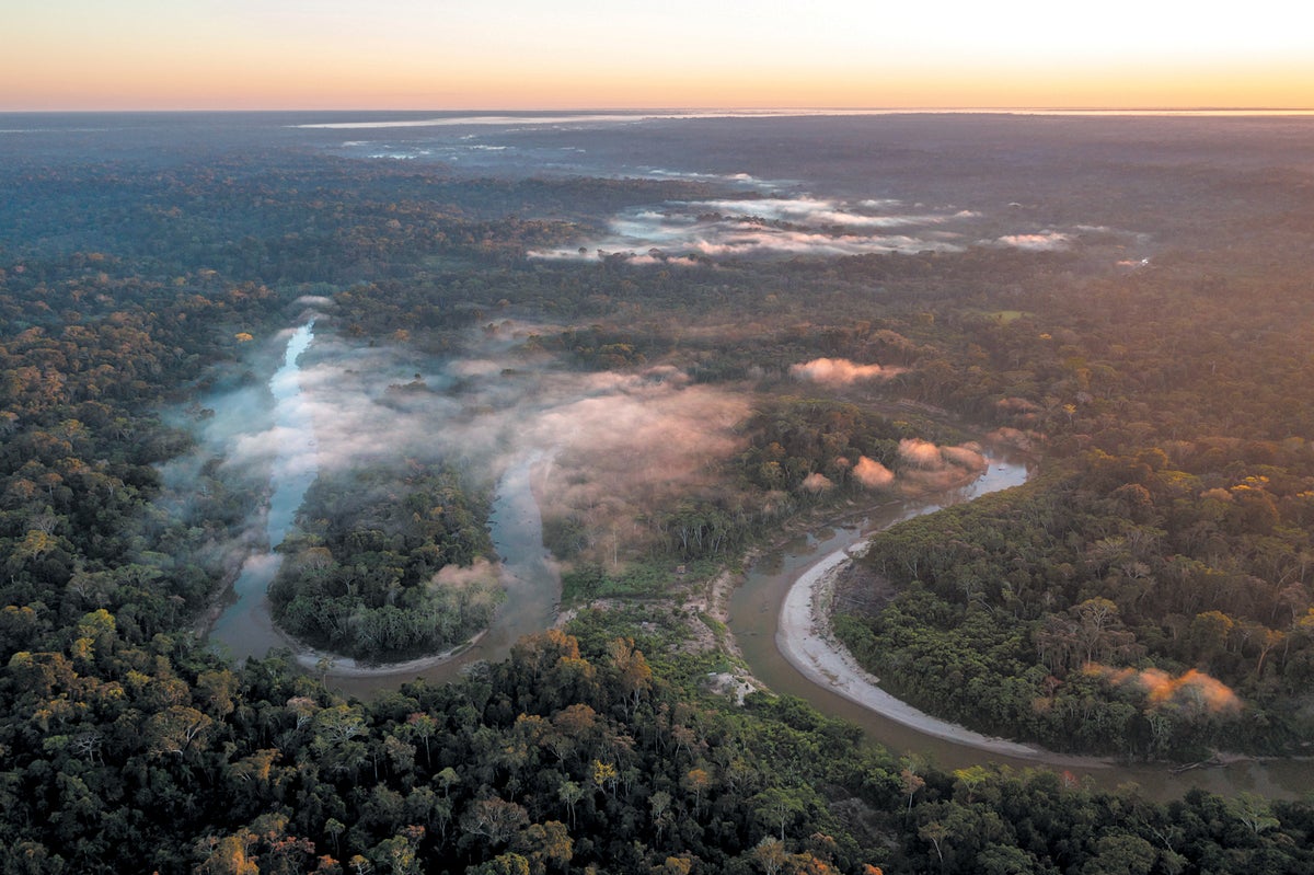 Panoramic view of the Amonia river.