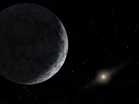 An artist's rendition of the dwarf planet Eris