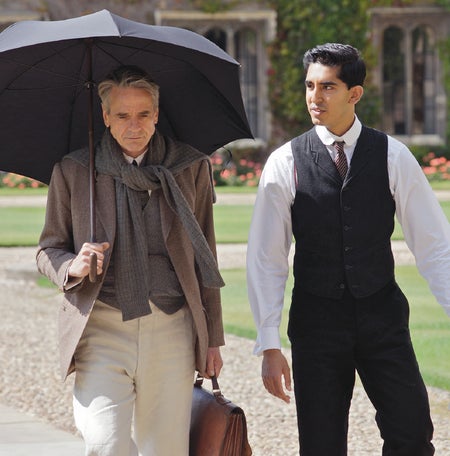 DEV PATEL (right) and Jeremy Irons in The Man Who Knew Infinity.