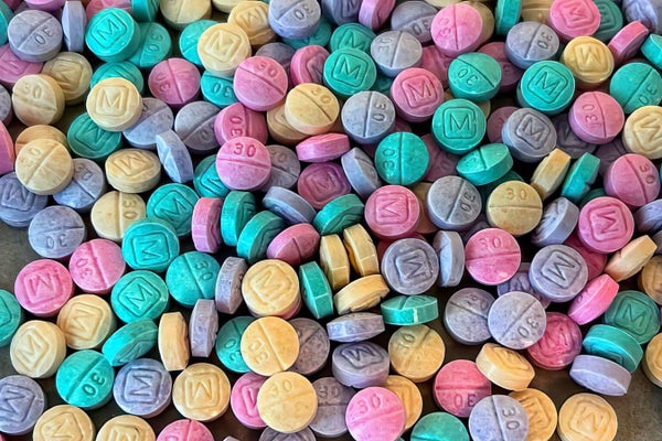 Rainbow colored pills