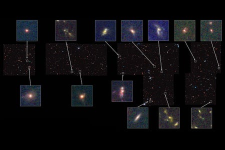 Various examples of high-redshift galaxies