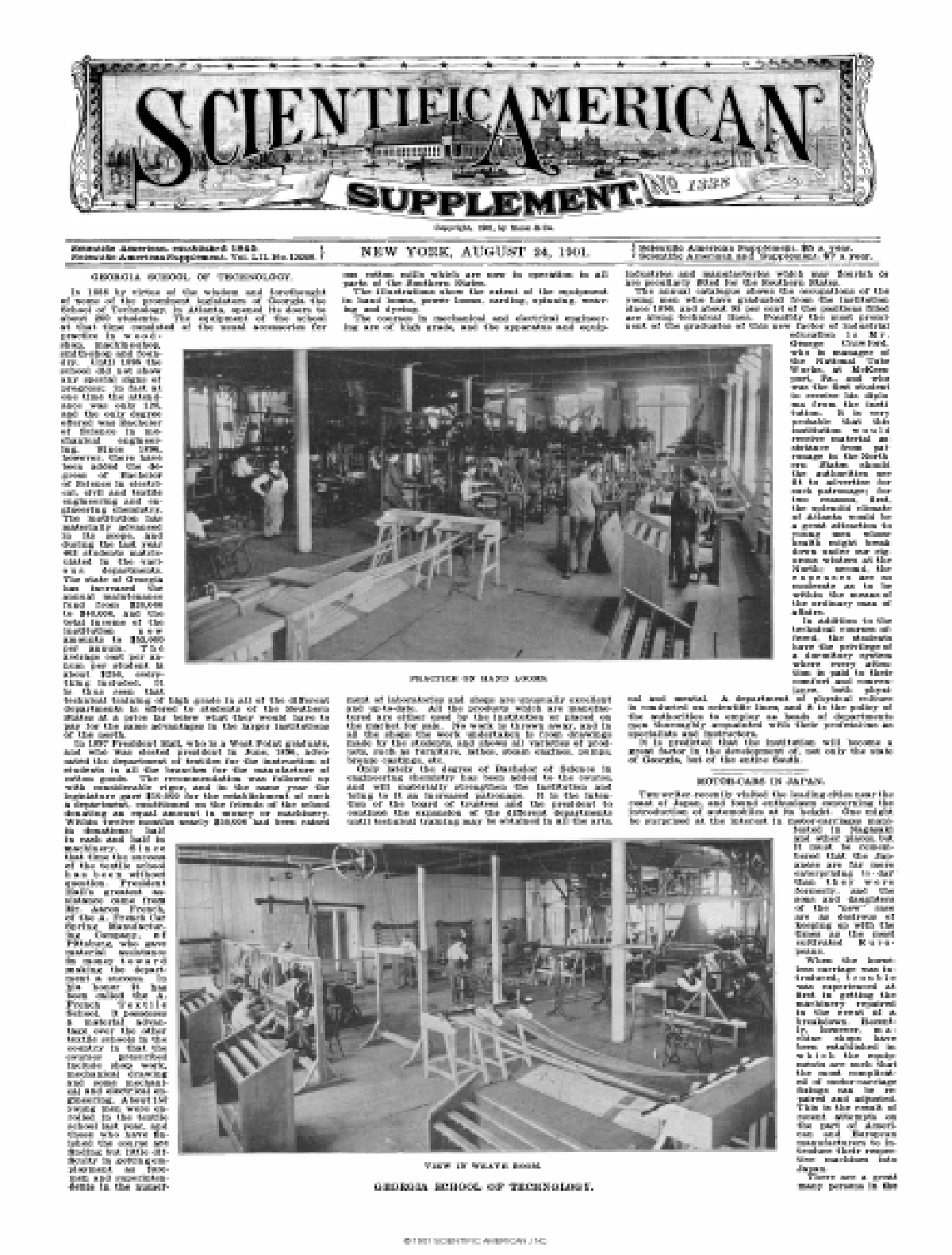 Scientific American Supplements Volume 52 Issue 1338supp Scientific