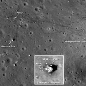 lunar landing site through telescope