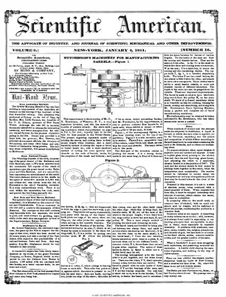 Scientific American Magazine Vol 6 Issue 16