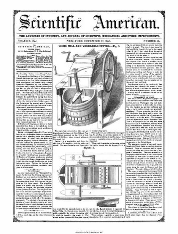 Scientific American Magazine Vol 9 Issue 14