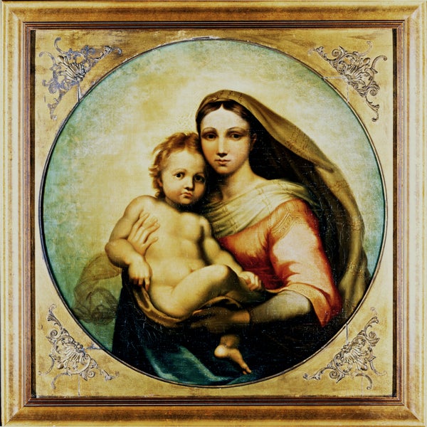 Image of the Tondo - Madonna and child.