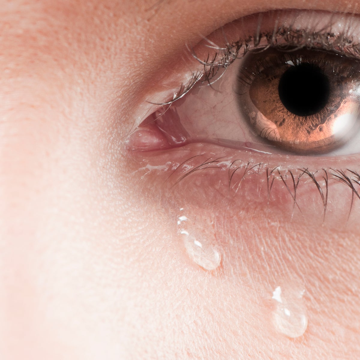 Our tears contain natural pain killers to help us cope.