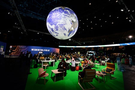 Delegates at the COP26 UN Climate Summit in Glasgow on Nov. 3, 2021.